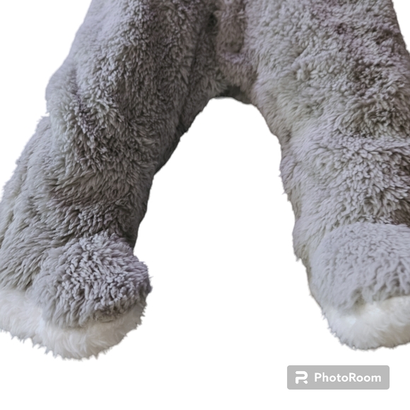 Baby Fleece Baby 0-3M Bear Grey Footed Hooded Snowsuit Winter Bunting Sherpa - Picture 6 of 8